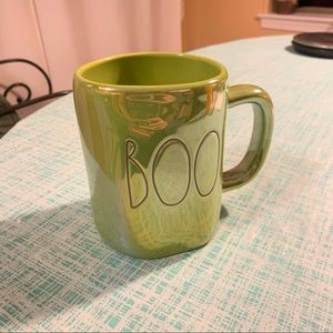 Rae Dunn Green Iridescent Boo Spooky Mug